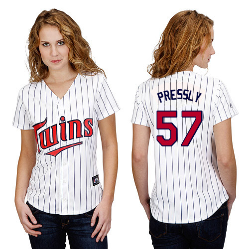 Ryan Pressly #57 mlb Jersey-Minnesota Twins Women's Authentic Home White Baseball Jersey